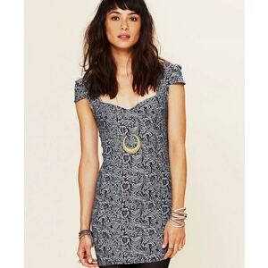 Intimately Free People Floral Brocade Mini Dress Medium M
